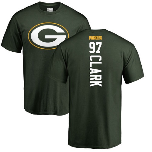Men Green Bay Packers Green #97 Clark Kenny Backer Nike NFL T Shirt->green bay packers->NFL Jersey